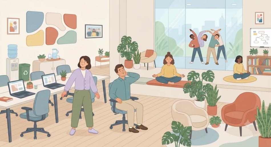 Büro-Yoga und Achtsamkeitsübungen: Körperliches und mentales Wohlbefinden am Arbeitsplatz fördern